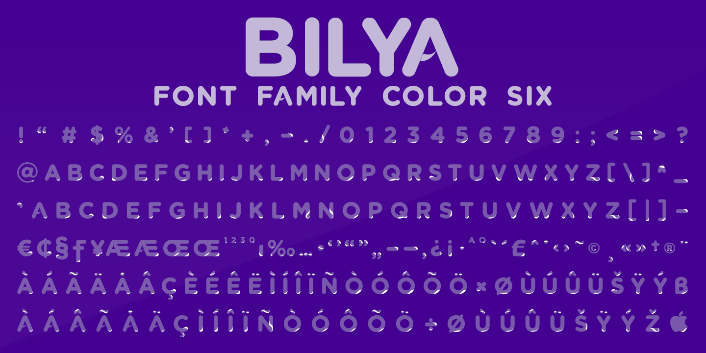 Beispiel einer Bilya Layered-Schriftart #15